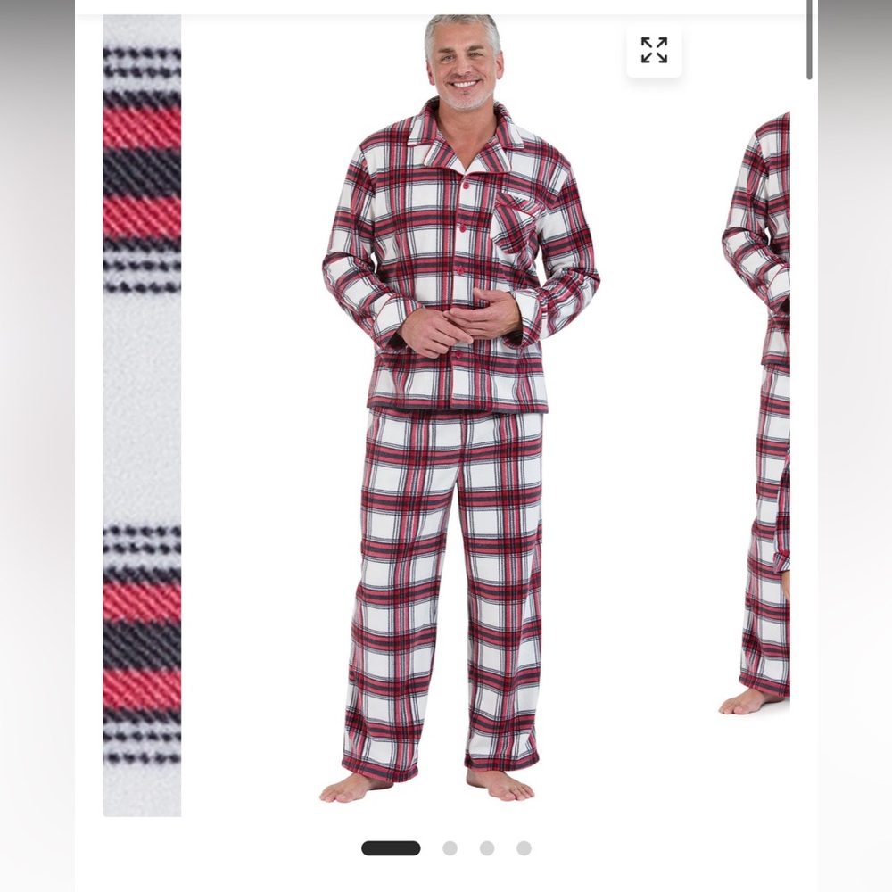 NWT Pajamagram Men’s fleece Pajamas - Red and Black plaid